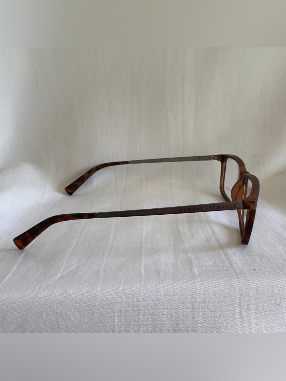 Armani Exchange Brown Tortoiseshell Rectangular Eyeglass Frames 55-16-140 - Picture 2 of 7